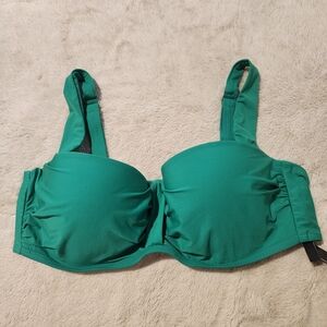ALEX MARIE TOP Green Women's Intimate Bra Swimsuit Size 14